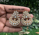 Kundan Earrings Set-ISKJW2512PK-P47