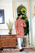 Men's Bagru Hand Block Printed Cotton Kurta With Pajama-ISKM27016982