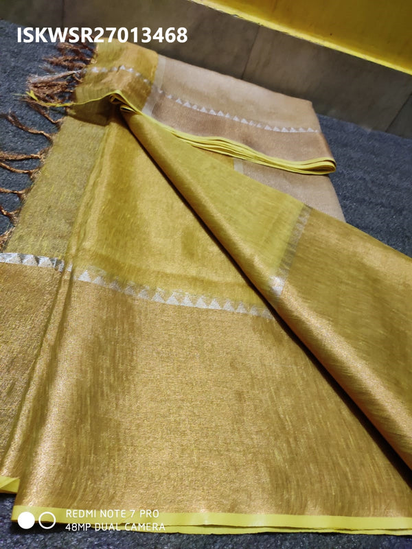 Tissue Linen Saree With Blouse-ISKWSR27013468