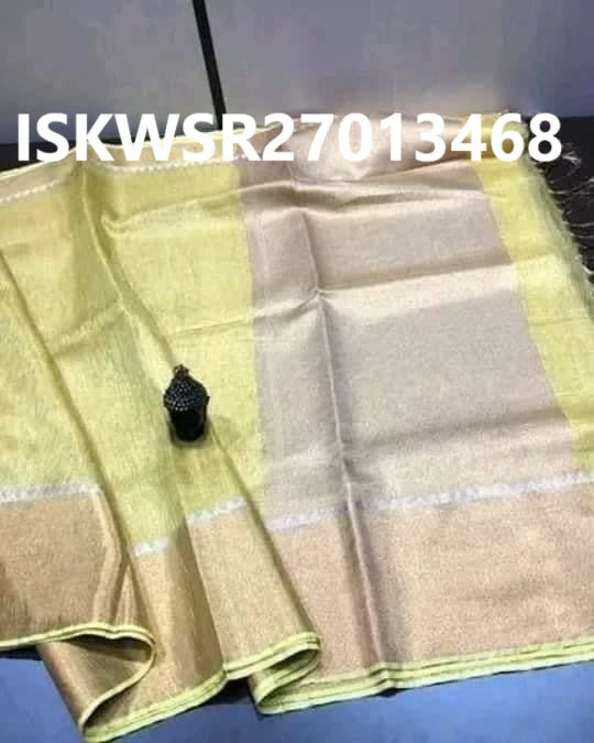 Tissue Linen Saree With Blouse-ISKWSR27013468