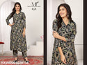 Printed Chanderi Kurti With Pant-ISKWKU03028758