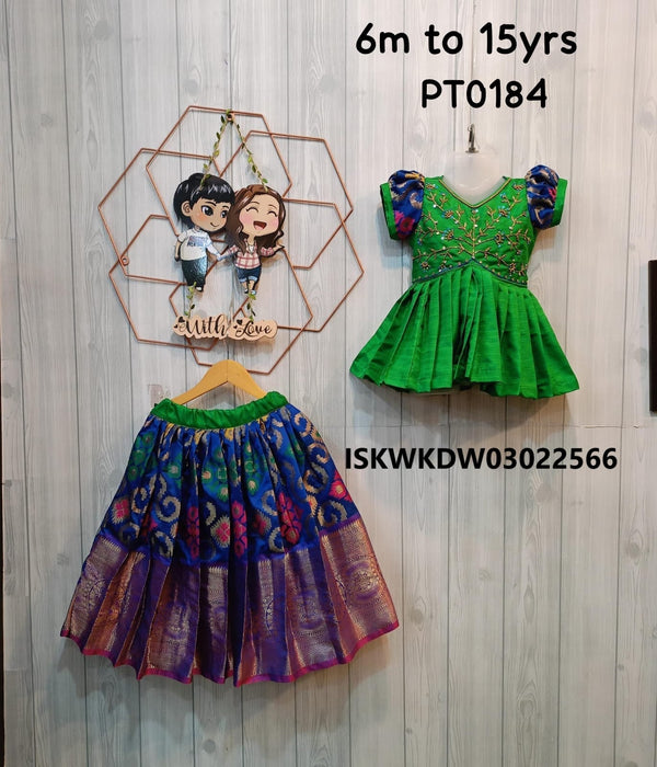 Kid's Silk Lehenga With Top-ISKWKDW03022566