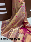 Embroidered Tissue Banarasi Saree With Jacquard Blouse-ISKWSR03024215