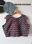 Hand Crafted Hand Block Printed Cotton Blouse-ISKWBL03026004