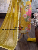 Digital Banarasi Printed Organza Kurti With Shantoon Bottom And Organza Dupatta-ISKWFBL0402Nk2226