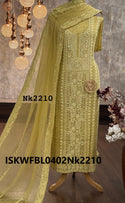 Embroidered Georgette Kurti With Shantoon Bottom And Chiffon Dupatta-ISKWFBL0402Nk2210