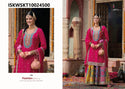 Embroidered Chinon Kurti With Skirt And Dupatta-ISKWSKT10024500