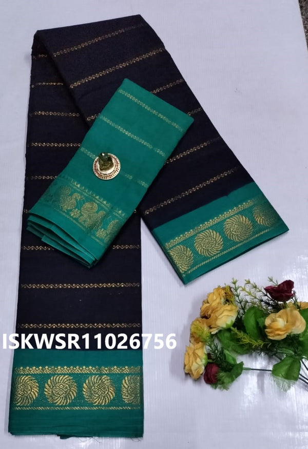 Zari Weaved Cotton Saree-ISKWSR11026756