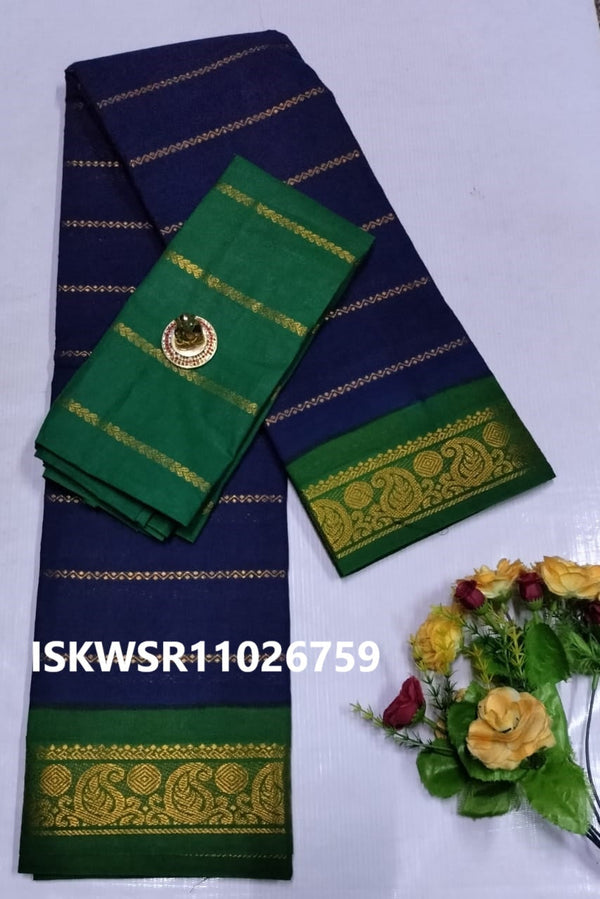 Zari Weaved Cotton Saree-ISKWSR11026759