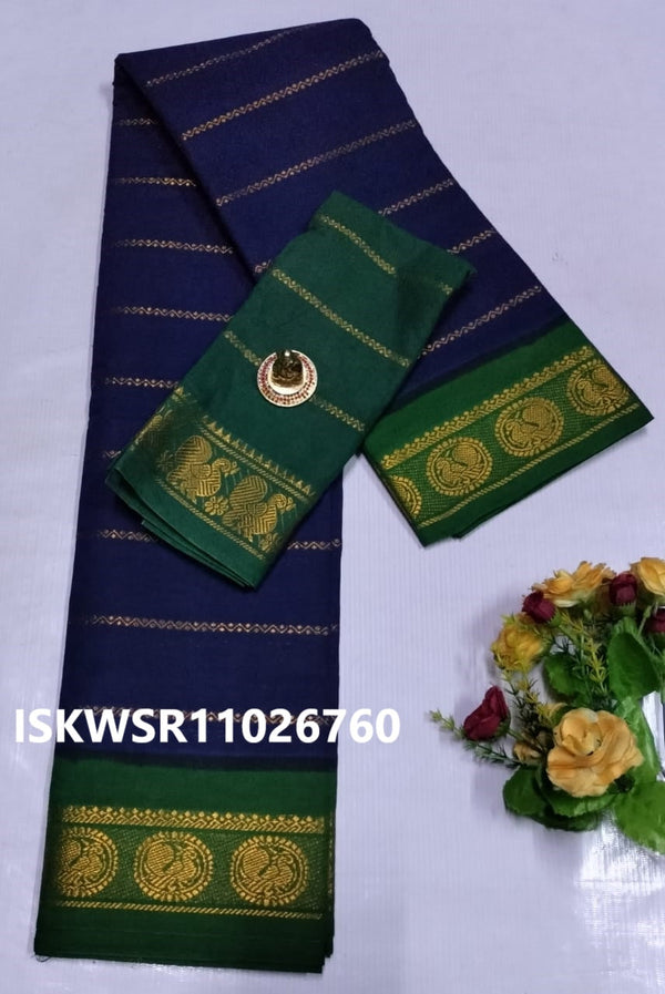 Zari Weaved Cotton Saree-ISKWSR11026760