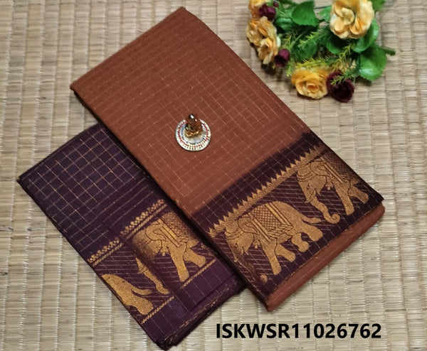 Zari Weaved Cotton Saree-ISKWSR11026762