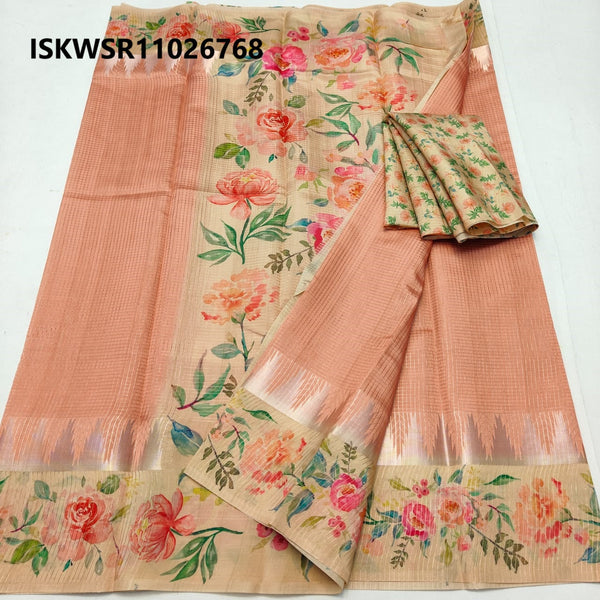 Printed Kota Silk Saree With Blouse-ISKWSR11026768