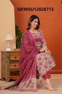 Printed Cotton Kurti With Pant And Dupatta-ISKWSU12028713