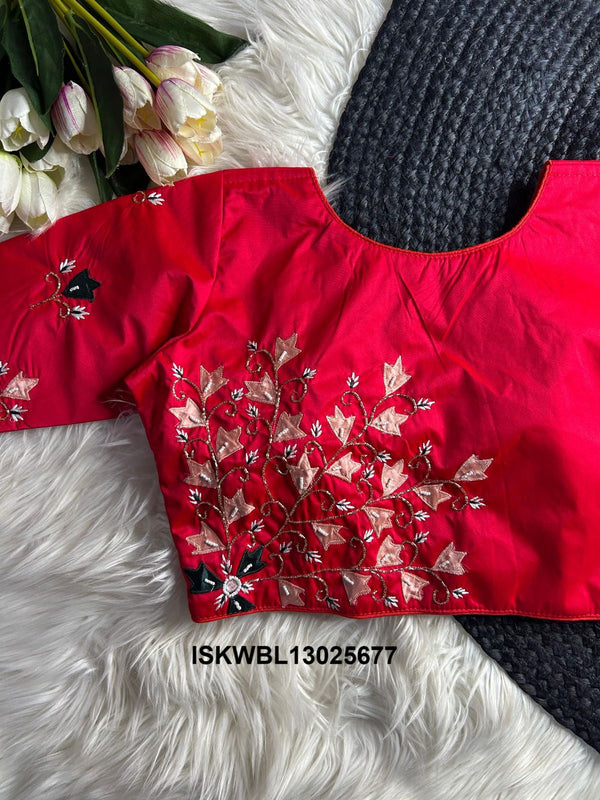 Embroidered Silk Blouse-ISKWBL13025677