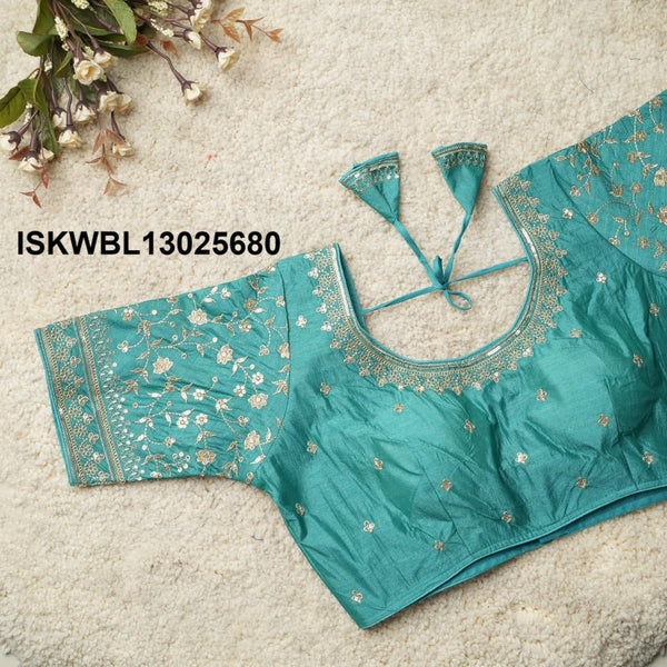 Embroidered Silk Blouse-ISKWBL13025680