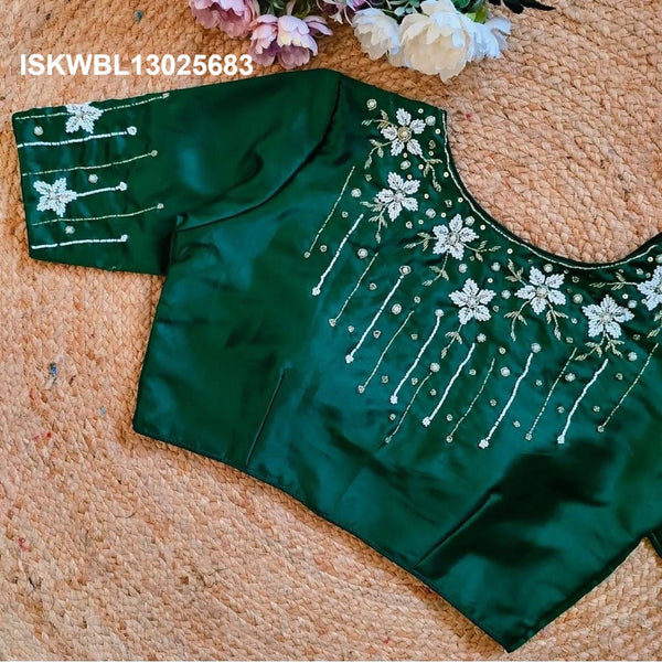 Embroidered Silk Blouse-ISKWBL13025683