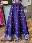 Embroidered Dola Silk Skirt With Skirt And Organza Dupatta-ISKWSKT1302RR-6731