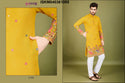 Men's Embroidered Cotton Kurta-ISKM040361091/61092/61093/61094/61095