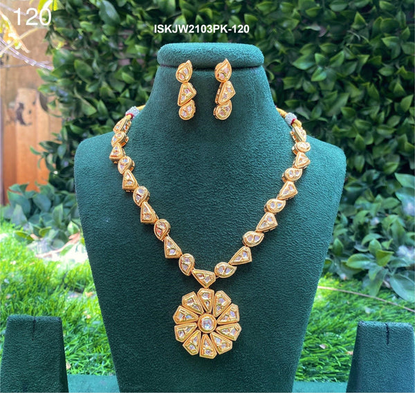 Kundan Jewelry Set-ISKJW2103PK-120