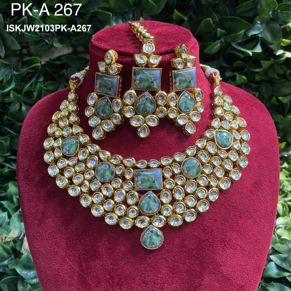Kundan Jewelry Set-ISKJW2103PK-A267