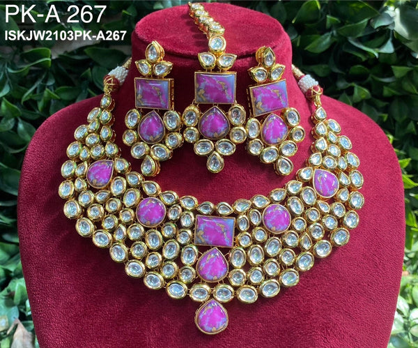 Kundan Jewelry Set-ISKJW2103PK-A267