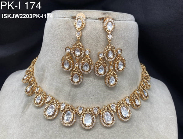 Kundan Jewelry Set-ISKJW2203PK-I174