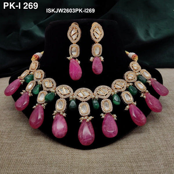 Kundan Jewelry Set-ISKJW2603PK-I269