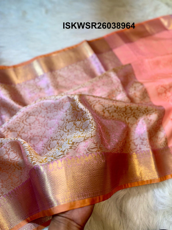 Banarasi Katan Tissue Silk Saree With Contrast Jacquard Blouse-ISKWSR26038964
