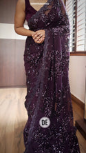 Embroidered Lycra Saree With Blouse-ISKWSR26038983
