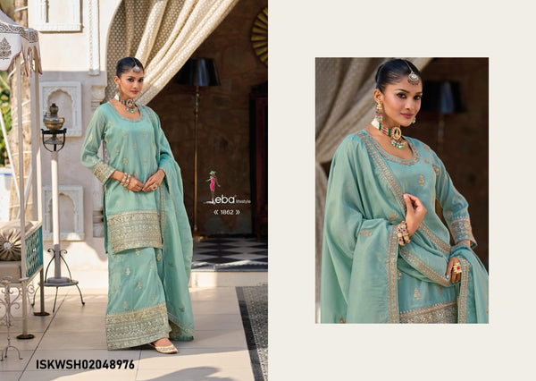 Shimmer Kurti With Sharara And Embroidered Dupatta-ISKWSH02048976