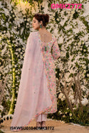 Digital Floral Printed Cotton Anarkali Kurti With Pant And Malmal Dupatta-ISKWSU0104OMK2772