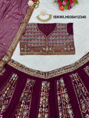 Embroidered Georgette Lehenga With Blouse And Dupatta-ISKWLH030412340