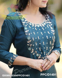 Embroidered Silk Kurti With Pant-ISKWKU0304PPC/D1491