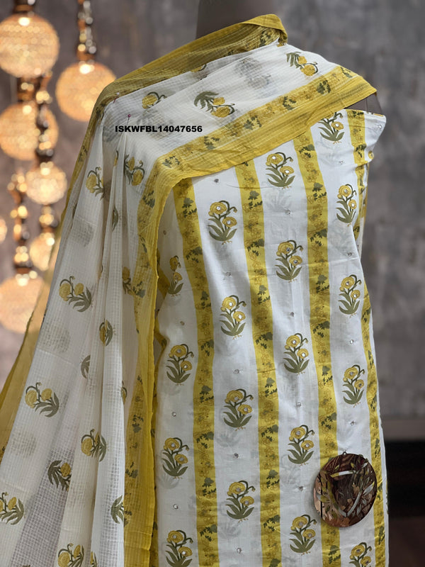 Printed Cotton Kurti With Bottom And Kota Dupatta-ISKWFBL14047656