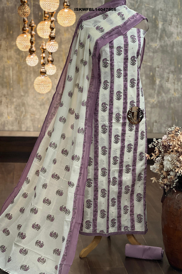 Printed Cotton Kurti With Bottom And Kota Dupatta-ISKWFBL14047656