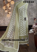 Embroidered Linen Kurti With Bottom And Dupatta-ISKWFBL1504Nk2528