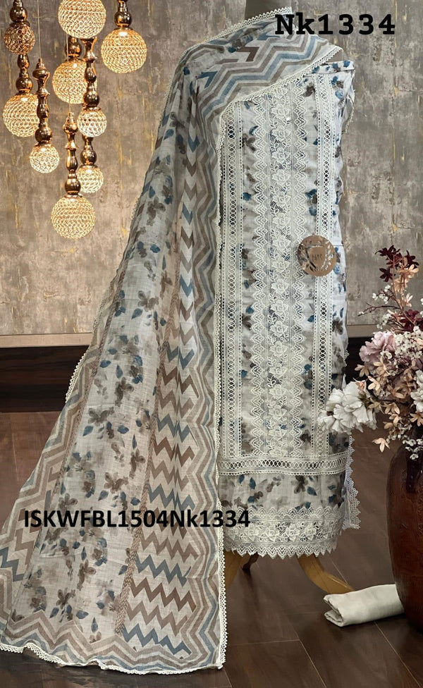 Digital Printed Linen Kurti With Shantoon Bottom And Dupatta-ISKWFBL1504Nk1334