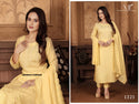 Embroidered Chanderi Kurti With Pant And Dupatta-ISKWSU12089950
