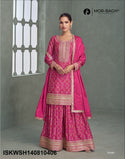 Printed Chinon Silk Kurti With Sharara And Dupatta-ISKWSH140810406