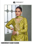 Printed Chinon Silk Kurti With Sharara And Dupatta-ISKWSH140810405