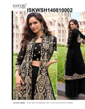 Georgette Crop Top With Sharara And Embroidered Shrug-ISKWSH140810002