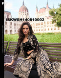 Georgette Crop Top With Sharara And Embroidered Shrug-ISKWSH140810002