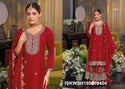 Embroidered Chinon Kurti With Sharara And Dupatta-ISKWSH180810404
