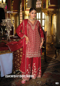 Embroidered Chinon Kurti With Sharara And Dupatta-ISKWSH190826990