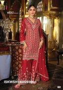 Embroidered Chinon Kurti With Sharara And Dupatta-ISKWSH190826990