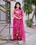 Pichwai Printed Cotton A-Line Kurti With Pant And Kota Doriya Dupatta-ISKWSU1308PPC/D1893