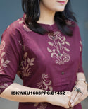 Mughal Printed Cotton A-Line Kurti With Pant-ISKWKU1608PPC/D1452