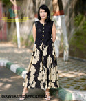 Floral Printed Cotton Skirt With Top-ISKWSKT1608PPC/D1842