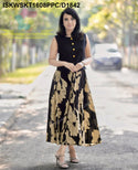Floral Printed Cotton Skirt With Top-ISKWSKT1608PPC/D1842