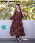 Bandhani Printed Cotton Anarkali Kurti With Pant And Kota Doriya Dupatta-ISKWSU1908PPC/D2023